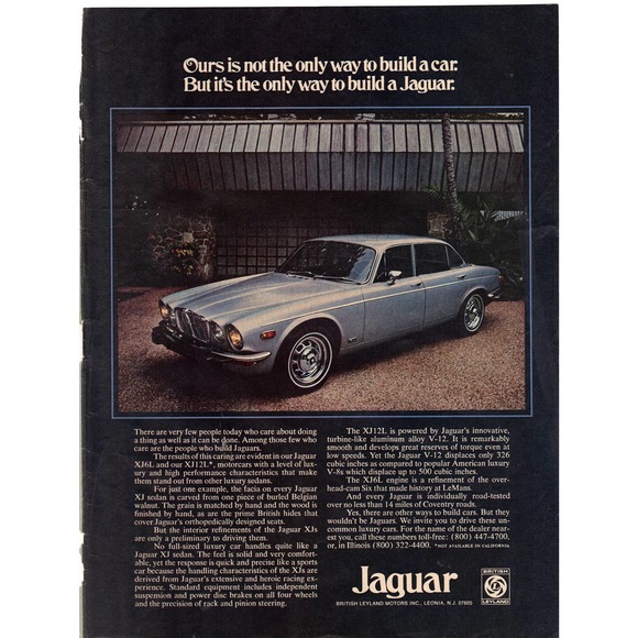 Vintage 1975 Jaguar and McDonnell Douglas Print Ad - Picture 1 of 2